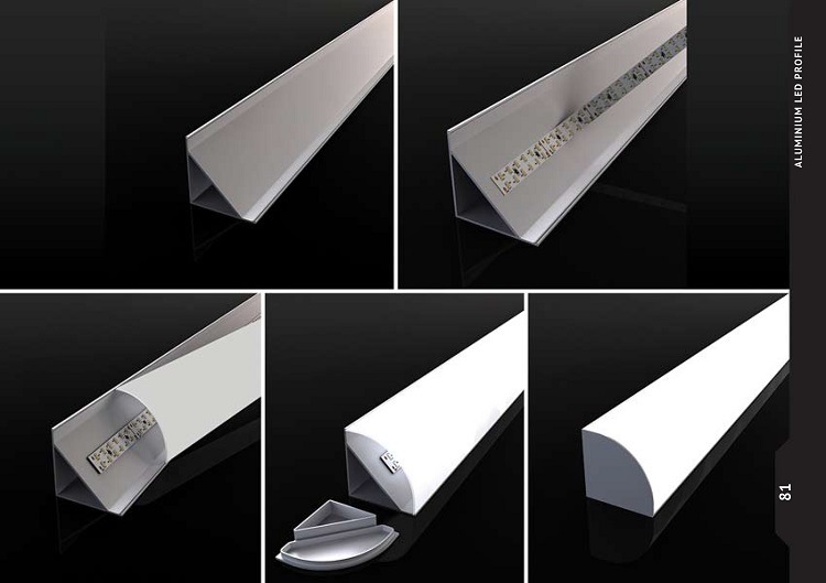 P/N4155 Corner Profile LED Aluminium for Strip Lighting System