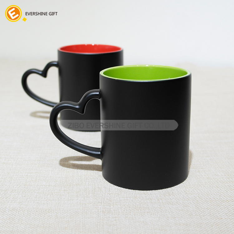 Ceramic Coffee Mug with Heart-Shape Handle for Gifts