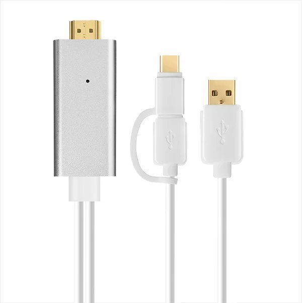 2 in 1 Type-C and Micro USB to HDMI Cable