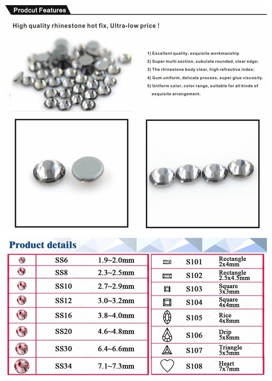 China Wholesale Ss10 Sparkle Hot-Fix Rhinestones for Dancing Dress