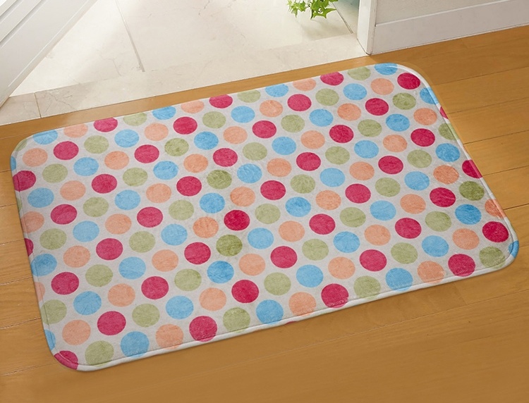 Comfotable Printed Mat with Sponge Sandwich Nonwoven Plastic Dropping Backing