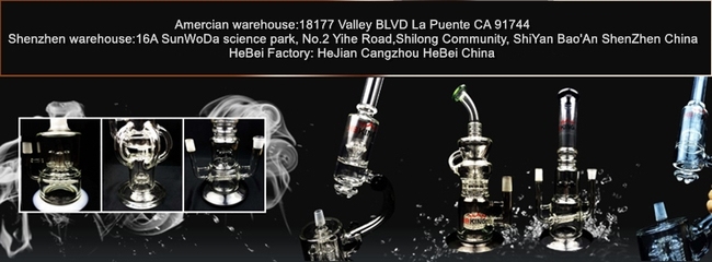 China Factory Tobacco LED Glass Shisha Hookah Glass Water Pipe