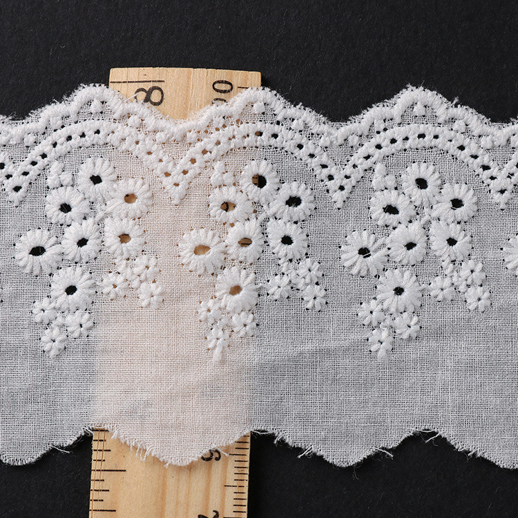 High Quality More Design Swiss Cotton Lace Trim for Garment