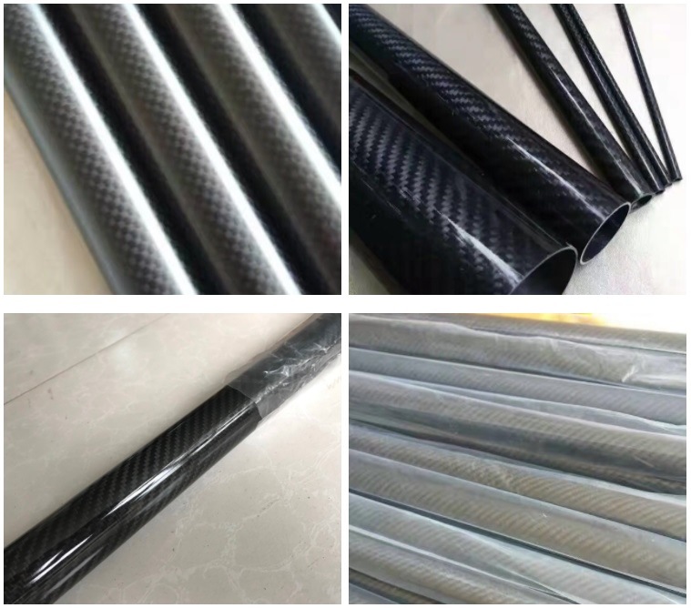 Glossy Matte Carbon Fiber Tube for Car Parts/ Bicycle/RC Plane/Fishing