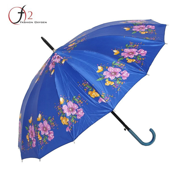 Wholesale Market Automatic Open Umbrella Golf Straight Umbrella with Logo Printing