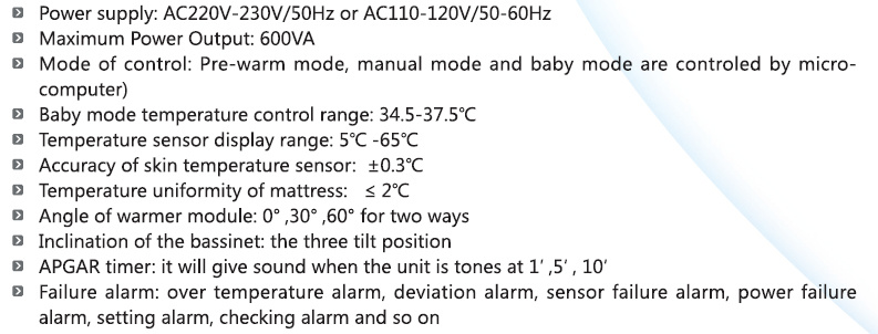 Hospital Medical Equipment Neonatal Baby Infant Radiant Warmer