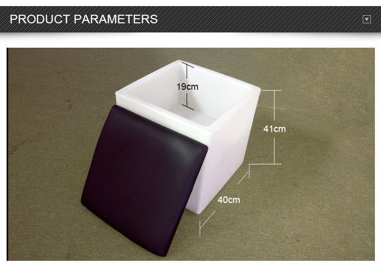 LED Open Cube Table LED Furniture Lighted Cube Chair