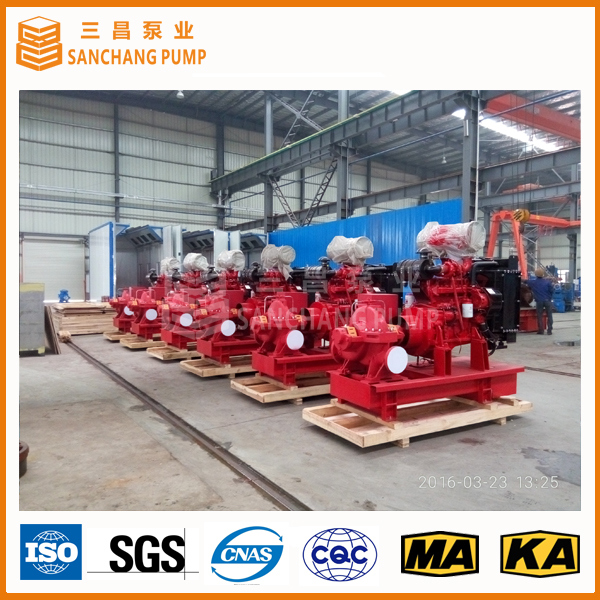 Split Case Double Suction Centrifugal Fire Fighting Pump (1000GPM 80-160m)