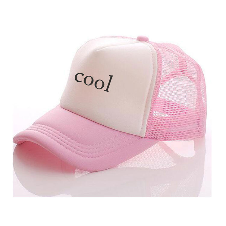 Pink Kids Baby Print Foam Mesh Trucker Hat