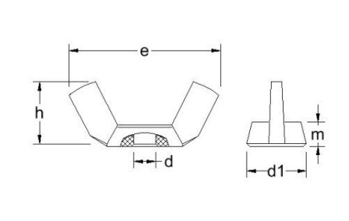 High Quality Zinc Plated Butterfly Lock Wing Nut