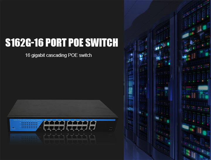 Lossless Transmission 16 48V Standard Poe Ethernet Switch Network Product