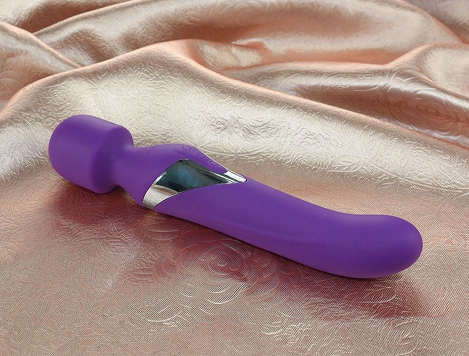 Elantra Dual Penetrations Luxury Magic Wand Rechargeable Silicone Waterproof Multi-Function Wand AV Vibrator for Women