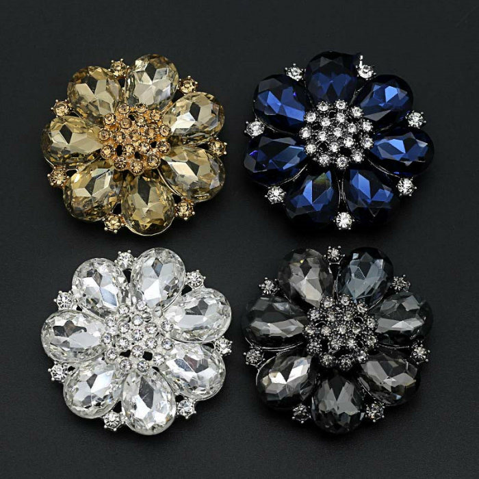 Fashion Zircon Multicolor Decorate Button Rhinestone Button for Lady Clothing