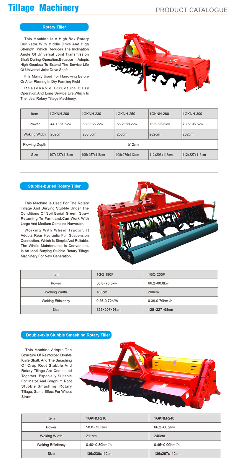 Garden Tool Farm Tractor Rotavator Diesel Power Tiller