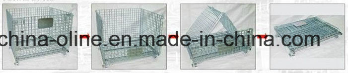 Stackable Folded Storage Wire Mesh Container