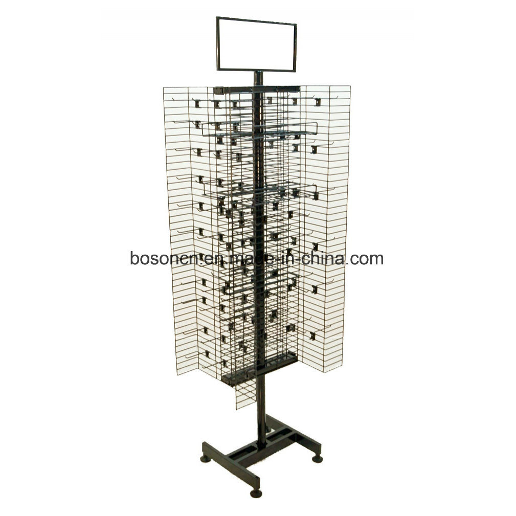 4 Sided Wire Rotating Grid Display Rack