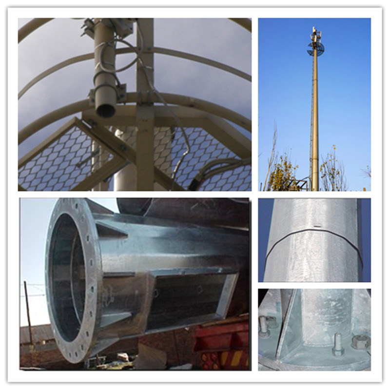 Hot DIP Galvanized Steel Monopole Radio Antenna Tower