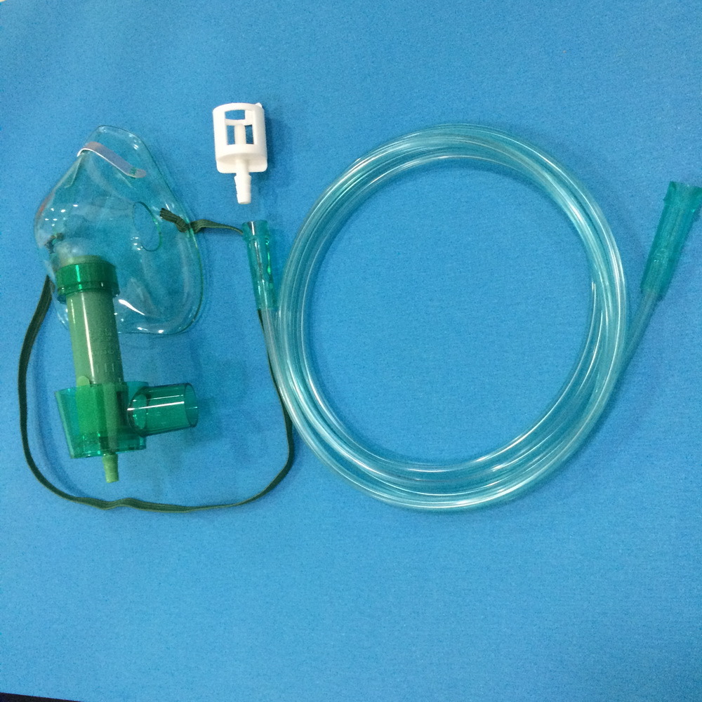 Medical Adjustable PVC Oxygen Venturi Mask for Hospital Usage (Green)