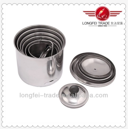 Four-Piece Stainless Steel Coffee Tea Mug with Lid and Bakelite Handle