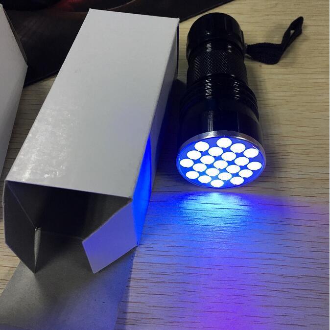 21 LED UV Flashlight Ultra Violet 395nm Blacklight Torch Lamp