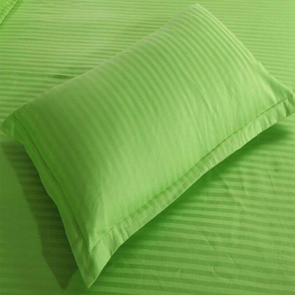 Stock Satin Stripe Bedding Set Bedsheet for Hotel/Home (DPF1059)