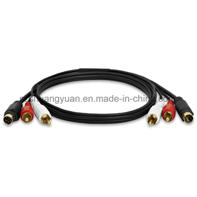 S-Video & 2-RCA Audio Cable Combo with Gold Plated 3FT