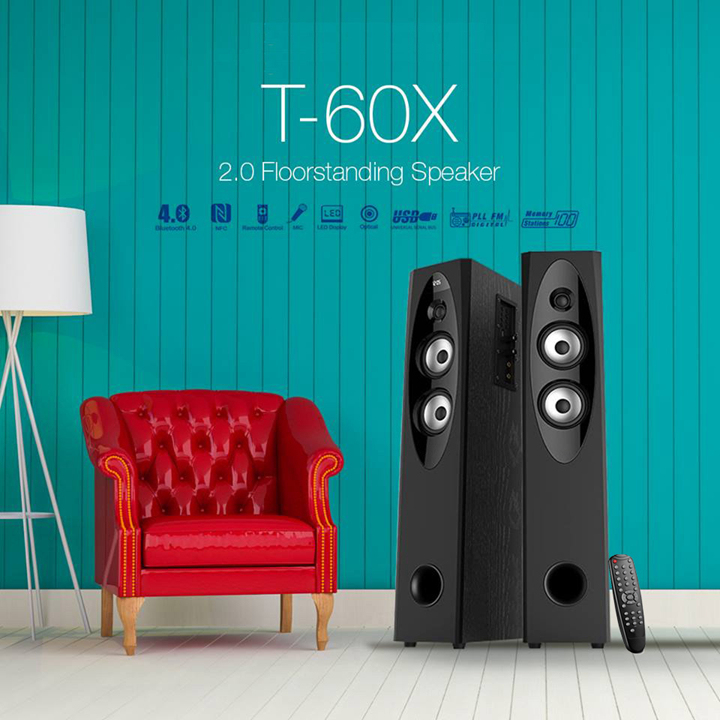 T60X Home Theater Floor-Standing TV Bluetooth Speaker Remote 2.0 Tower