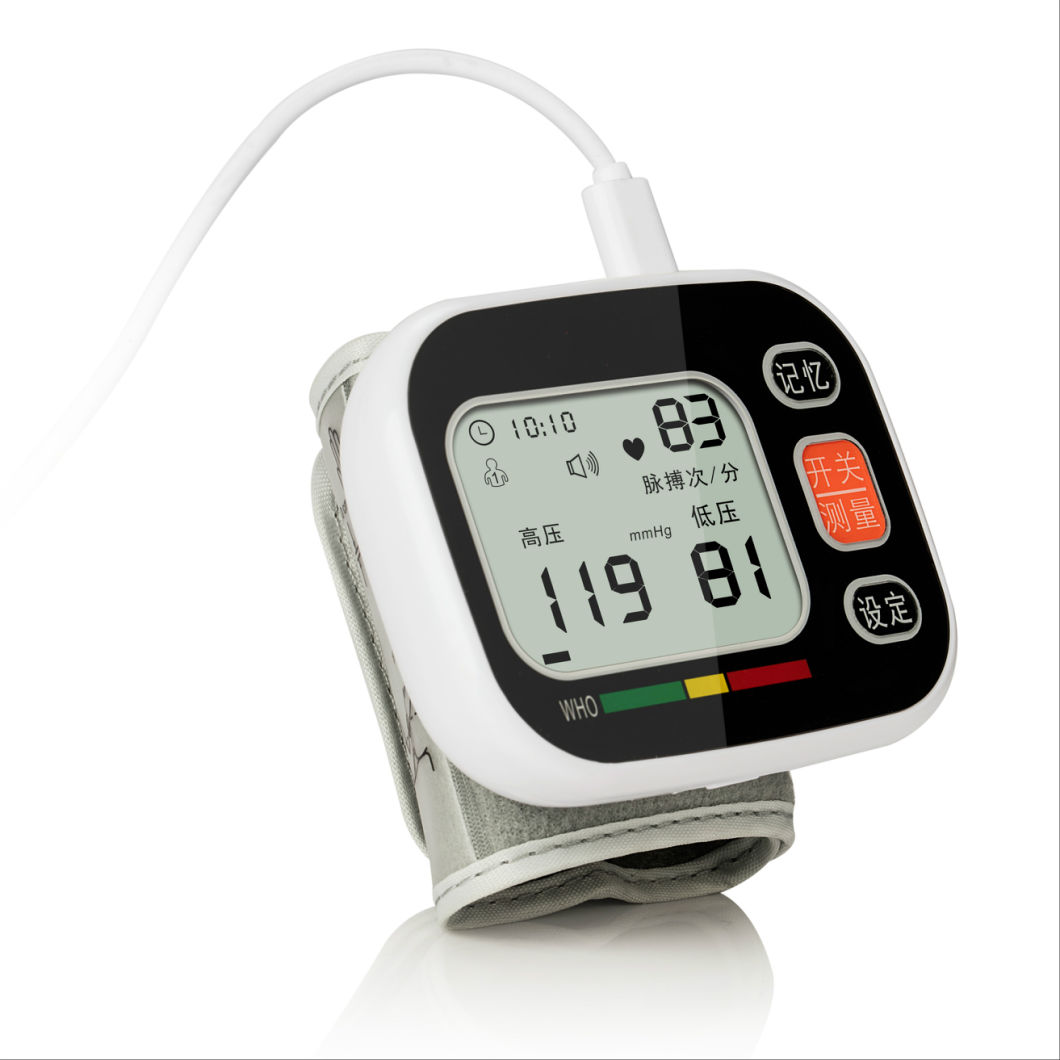 Digital Portable Mercury Free Wrist Fuzzy Blood Pressure Monitor