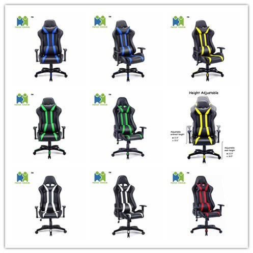 (CIMONA) Custom Logo Adjustable High Backrest Computer Gaming Chair