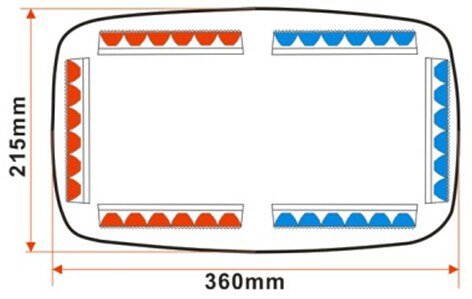 Police Vehicle Strong Magnetic LED Mini Lightbar (TBD0898-6h)