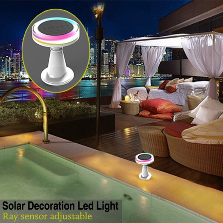 Small Home Decor RGB Color Change Solar LED Desk Remote Control Light for Bar/Garden/Park