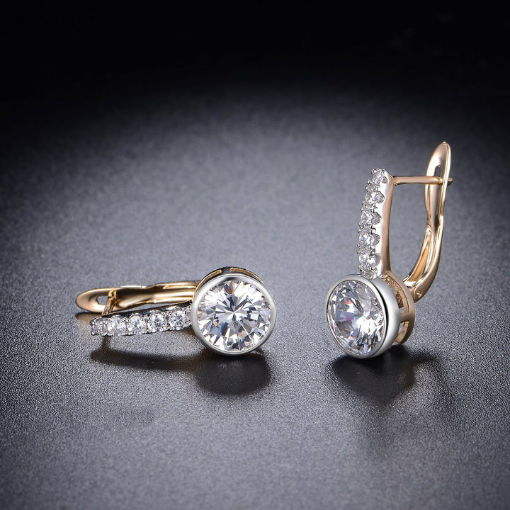 Wholesale Zircon Crystal Rhinestone Fashion Women Lady Stud Earring