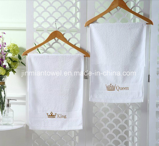 100% Cotton 450GSM 32s/2 White Plain Bath Towel for Hotels