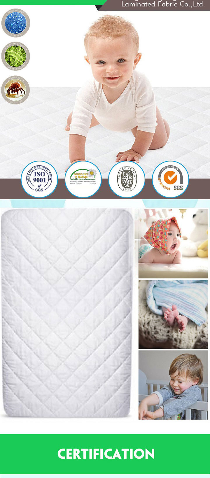 Baby Crib Fully Breathable Removable Mattress Protector
