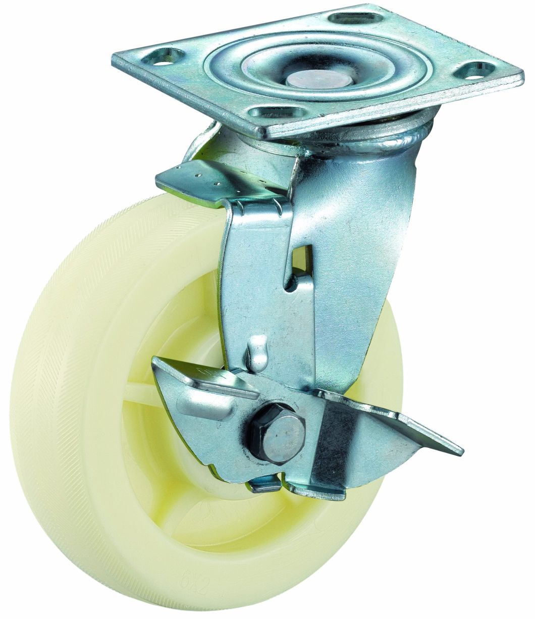 4/5/6/8 Inch Heavy Duty Side Brake Nylon Caster