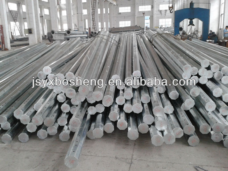 Q235 Q345 Galvanized Electric Steel Column Pipe Pole