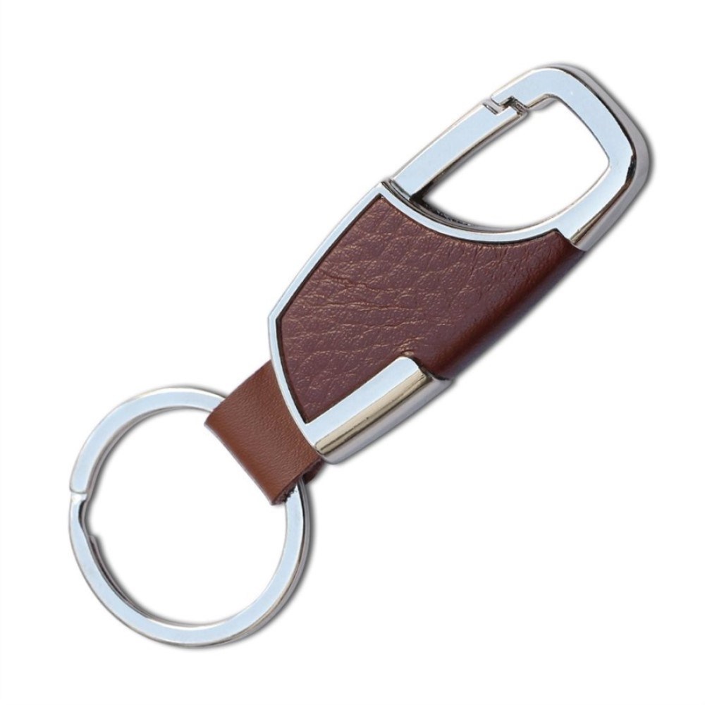 Stainless Metal PU Leather Brown Wholesale Plush Key Chain