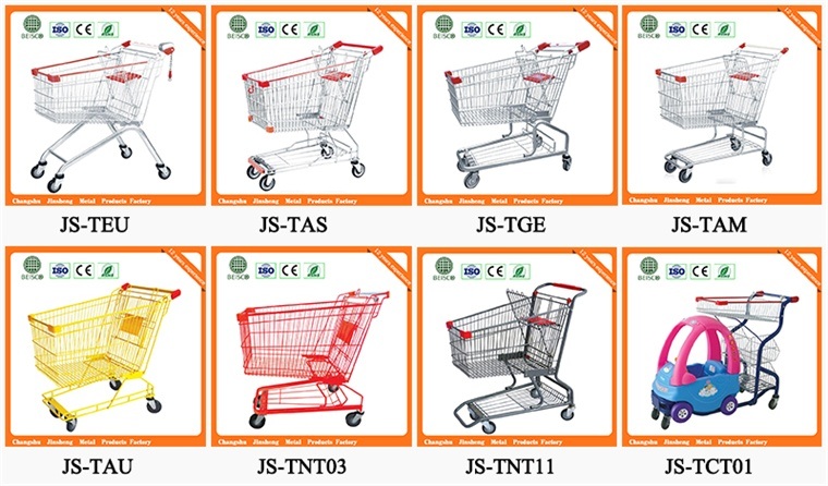 Grocery Supermarket Trolley Cart with High Quality (JS-TAS06)