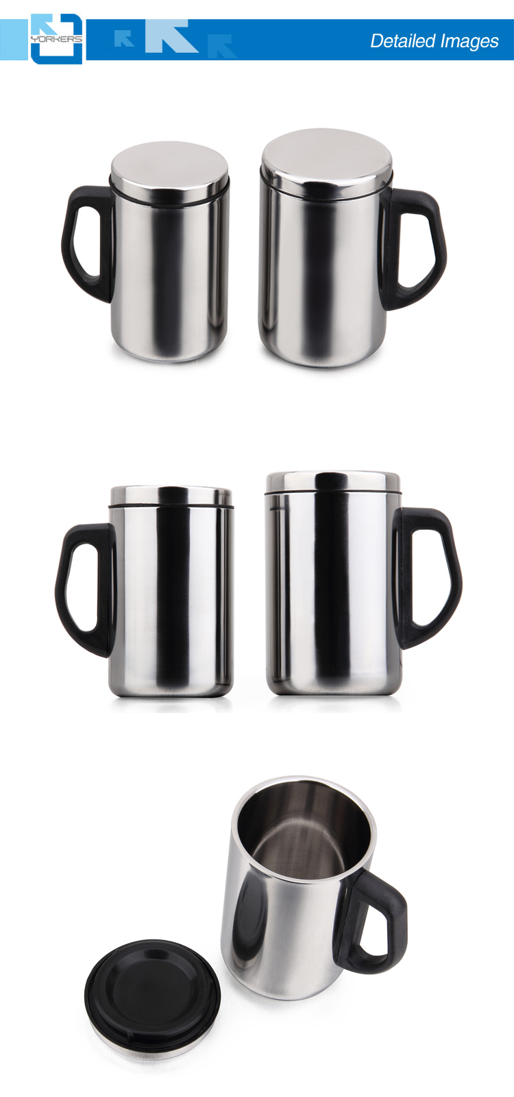 Stainless Steel Coffee Mug Cup Water Cup with Lid