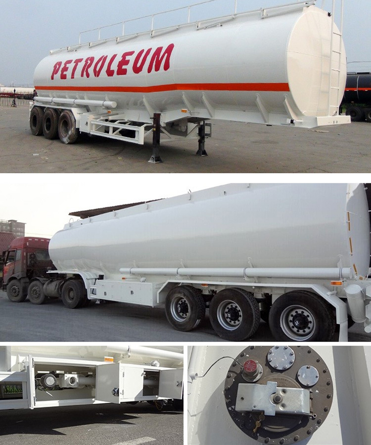 China Tri Axle 45000 Liters Oil Tank Semi Trailer