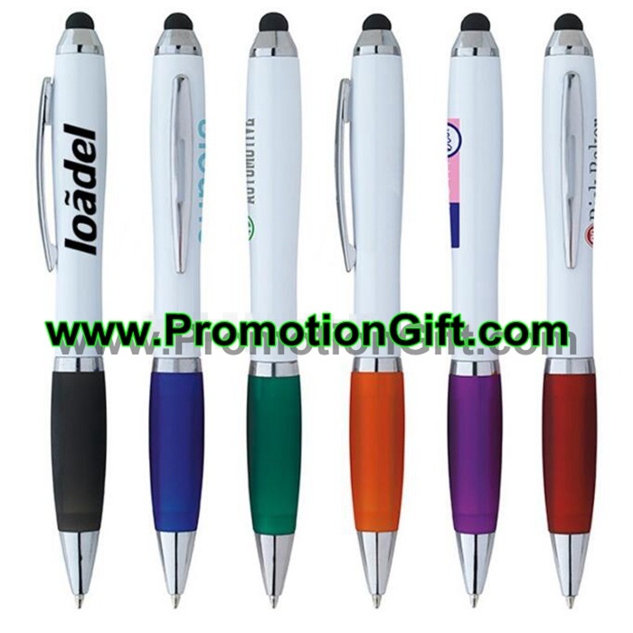 Custom Promotional Plastic Touch Screen Highlighter Ballpoint Ball Point Logo Pen