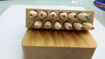 12PCS Color Pencils Packed in Wood Box for Promotions