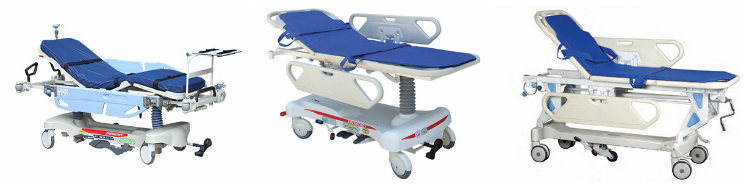 HS-Ts004 Medical ABS Handrail Emergency Patient Transfer Stretcher Bed