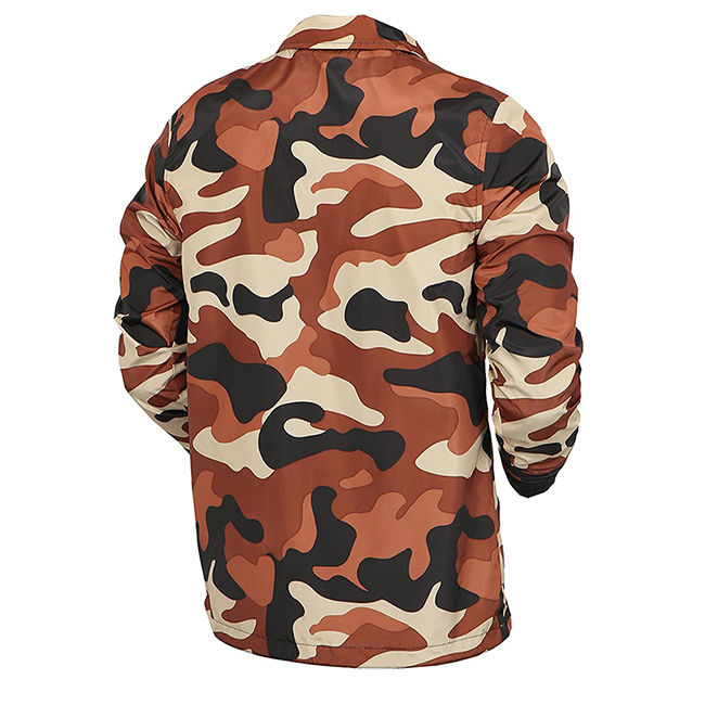 Mens Brown Camo Sportswear Jackets Waterproof Windbreaker Outdoor Coat