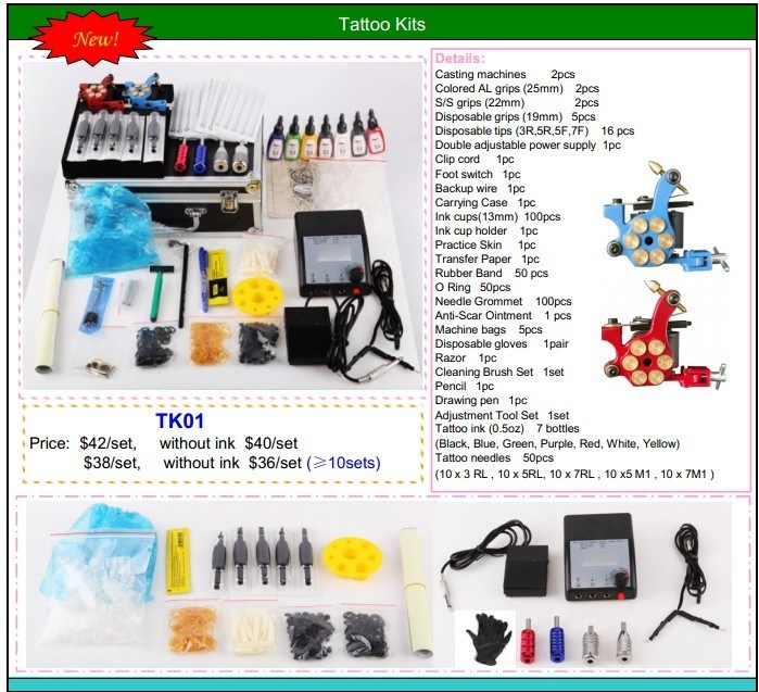 Wholesale Tattoo Supplies Professional Tattoo Kits Tk01