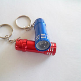 Custom Aluminum LED Mini Flashlight with Keychain for Promotion Gift