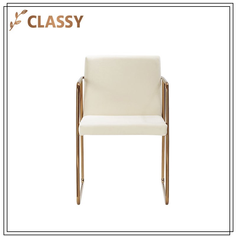 Modern Design White Velvet Dining Room Dining Chair