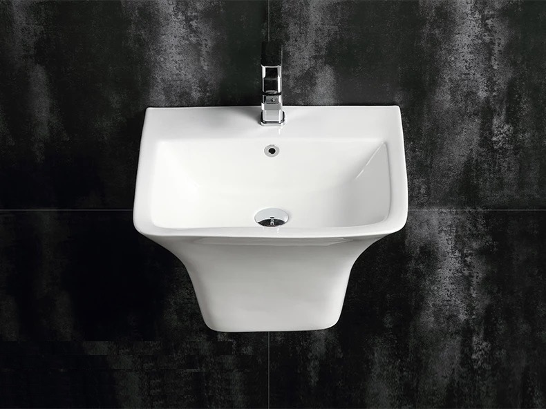 Sanitary Ware Ceramic One-Piece of Wallhung Basin for Bathroom 6104