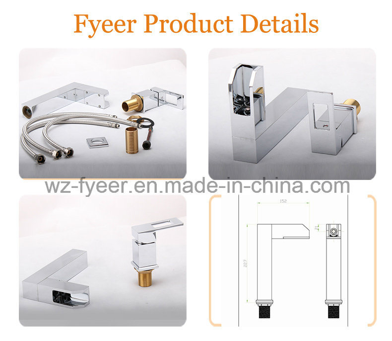 2015 New Self-Power LED Basin Faucet with Side Handle (FD15061F)