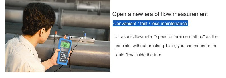 Liquid Fixed Battery Powered Ultrasonic Portable Ultrasonic Flowmeter